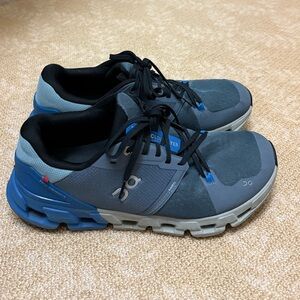 On Running Men's Gray and Blue Athletic Shoes
